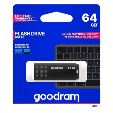 Goodram 64 GB UME3 BLACK USB 3.0 (UME3-0640K0R11)