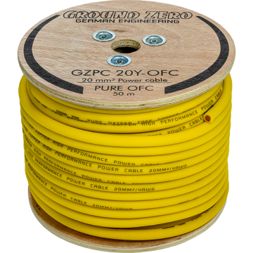 Ground Zero 20 mm² yellow OFC 50m (X-GZPC 20Y-OFC)