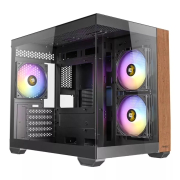 Antec CX600M Wood PC Case, Mini Tower, Micro-ATX, Tempered Glass - Black, Wood (0-761345-10138-7)