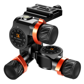 K&F Concept GD3W 3D Head with Zebra Gear