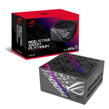 ASUS ROG Strix 1200 Platinum power supply, 80 PLUS Platinum, modular, PCIe 5.1 - 1,200 watts (90YE00W0-B0NA00)