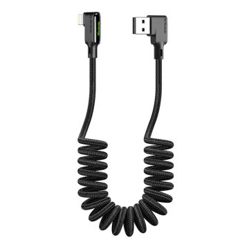 Mcdodo CA-7300 USB to Lightning cable, angled, 1.8m Black