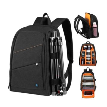 Puluz PU5011B Portable Waterproof Scratch-proof Dual Shoulders Backpack with Rain Cover for Digital Camera