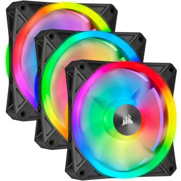 Corsair iCUE QL120 RGB 120mm PWM Triple Fan with Lighting Node CORE (‎CO-9050098-WW)