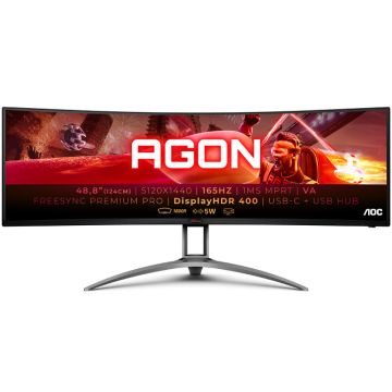 AOC AGON AG493UCX2, 124 cm (48,8 Zoll) Curved, 165Hz, G-SYNC, VA - DP, 3xHDMI (AG493UCX2)