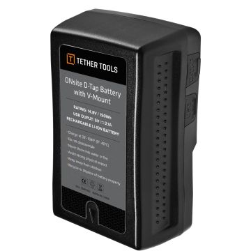 Tether Tools ONsite D-Tap Battery with V-Mount (AU Charging Cable) SDBV150-AU