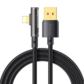 Mcdodo CA-3511 USB to lightning prism 90 degree cable 1.8m Black