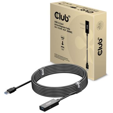 Club 3D USB-A 3.2 Gen.1 Extension, USB-A to USB-A, black - 5m (CAC-1404)