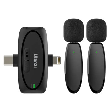 Ulanzi V6 3-in-1 Plug-Play Wireless Lavalier Microphone USB-C Lightning A020GBB1