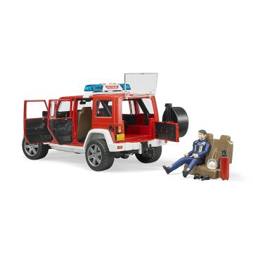 Bruder Jeep Wrangler Unlimited Rubicon Fire Department Vehicle with Fireman Play Set 02528