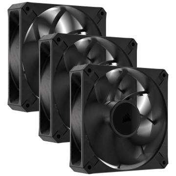 Corsair RS Series RS120 Max PWM Fan - 120mm, black, 3-pack (CO-9050171-WW)