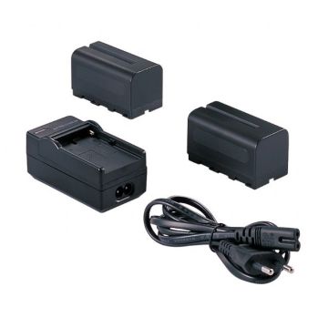 Falcon Eyes 2 x Battery NP-F750 + Battery Charger SP-CHG For LED Lamp