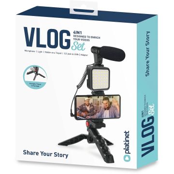 Platinet Vlog Set 4in1 PMVG4IN1