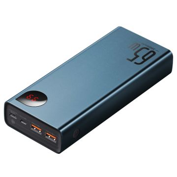 Baseus Adaman powerbank 2x USB / 1x USB Type C / 1x micro USB 20000mAh 65W Quick Charge 4.0 Power Delivery blue (PPIMDA-D03)