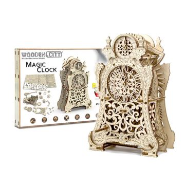 Wooden City 3D Wooden Clock Puzzle - Magic Clock (EN)