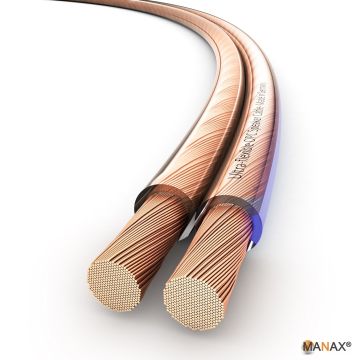 Manax Audio 2x4.0 mm² CCA Copper Cable 1m
