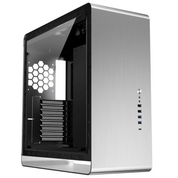Jonsbo UMX6S E-ATX Mid Tower, Tempered Glass - Silver