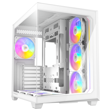 Antec C5 PC case, mid tower, ATX, RGB, tempered glass - white (0-761345-10034-2)