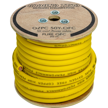 Ground Zero 50 mm² yellow OFC 20m (X-GZPC 50Y-OFC)