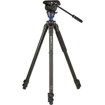 Benro S Pro A2573F Aluminium Single Tube Flip Lock 3 Section S4PRO Video Head (A2573FS4PRO)