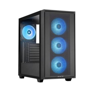 Chieftec Hunter 3 Midi Tower PC Case ATX EATX MicroATX Mini ITX Black (GS-03B-OP)