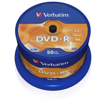 Verbatim DVD‑R Discs AZO 4.7 GB data storage (50‑pack)