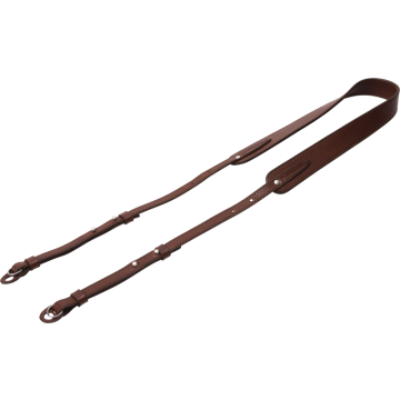 Artisan & Artist ACAM-284 Three-length Adjust. Italian Leather Strap (with Ring/Eyelets) Dark Brown