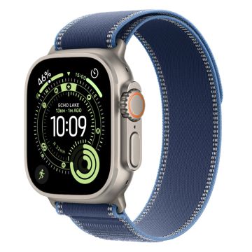 Apple Watch Ultra 3 GPS + Cellular 49mm Natural Titanium Blue/Bright Blue Trail Loop (M/L) MEWU4