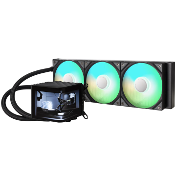 TRYX PANORAMA ARGB 360 All-in-One Liquid Cooling, 3D-AMOLED Display - 360mm, Black (L-P360A-AS3M-G0K)