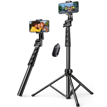 Ugreen LP680 selfie stick with stand and Bluetooth remote control 1.8m Black