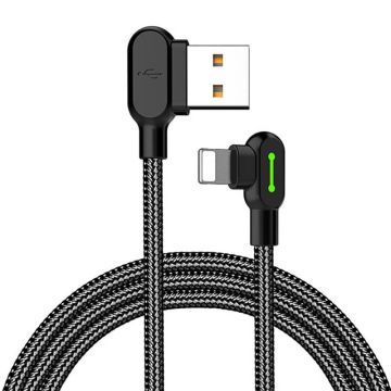 Mcdodo CA-4671 Angle USB Lightning Cable LED 1.2m Black