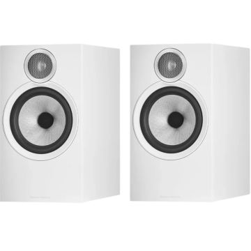 Bowers & Wilkins Bookshelf Speaker 606 S3, White, 2Pcs