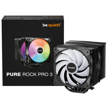 be quiet! Pure Rock Pro 3 LX CPU Cooler - 120mm, Black (BK043)