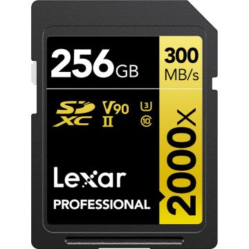 Lexar Professional 2000x SDHC UHS-II 256GB 300MB/s read 260MB/s write (LSD2000256G-BNNNG)