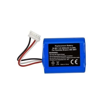 Extra Digital Battery for IROBOT Braava 380, 7.2V, 2.0Ah, Ni-MH TB921577