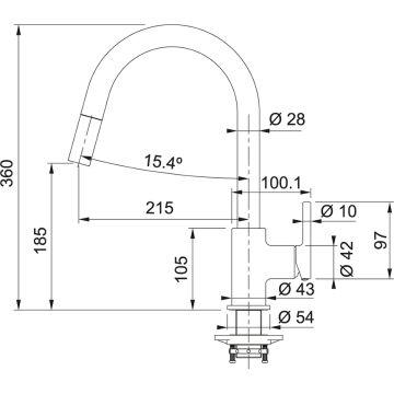 Franke Lina Pull Out Nozzle Side Chrome HP (115.0693.229)