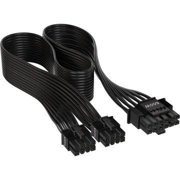 Corsair VGA PCIe 5.0 12VHPWR Adaptor Cable (12+4 Pin) Black 600 W 65cm (CP-8920284)