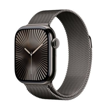 Apple Watch Series 10 GPS Cellular 46mm Slate Titanium Case with Slate Milanese Loop S/M MC7R4