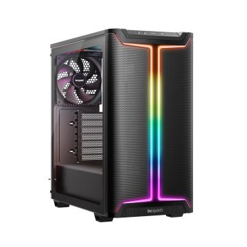 be quiet! Pure Base 501 DX PC case, Midi Tower, ATX, ARGB, Tempered Glass - black (BGW76)