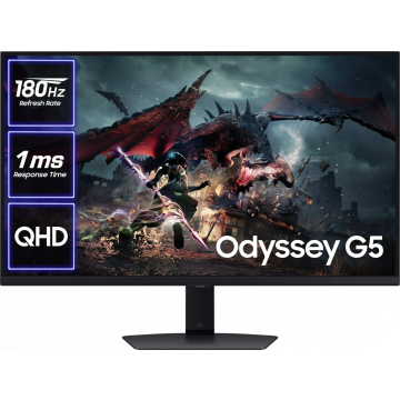 Samsung Odyssey G5 G50D (2024), 32 inch Gaming Monitor, 180Hz, IPS, FreeSync (LS32DG500EUXEN)