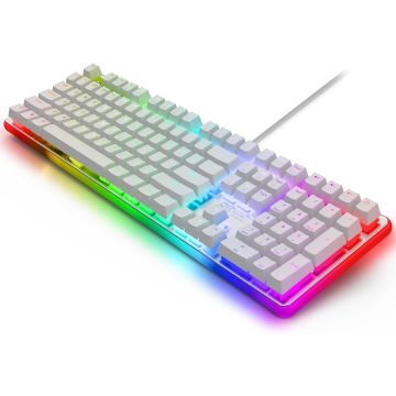 ROYAL KLUDGE RK918 White, Red Switch, US (RK918-W-R)