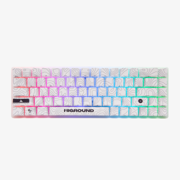Higround SNOWSTONE Base 65 Hotswap Mechanical Gaming Keyboard - ISO UK [White Flame]