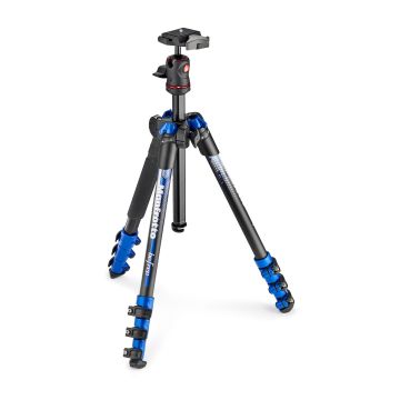 Manfrotto BeFree Color Aluminium Travel Tripod Kit Blue (MKBFRA4BL-BH)