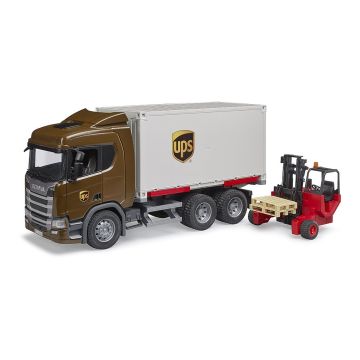 Bruder Scania Super 560R UPS Logistics truck with forklift (03582)