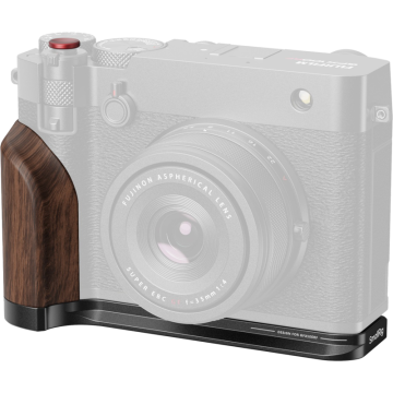 SmallRig 5266 L-Shape Mount Plate with Wooden Handle for FUJIFILM GFX100RF Black