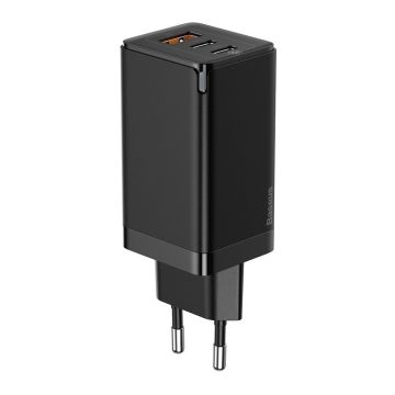 Baseus USB C Charger, 65 W Power Delivery with GaN (Galium Nitride) Tech (CCGAN2P-B01)