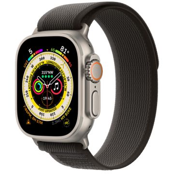 Apple Watch Ultra Titanium 49mm Cellular Black/Gray Trail Loop S/M MQFW3FD/A