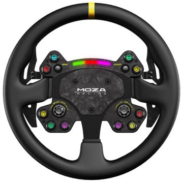 Moza Racing MOZA RS V2 Steering Wheel, Round - Leather (33 cm) (RS25)