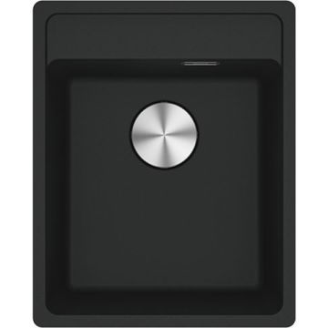 Franke Maris MRG 610-37A 41x51 ar Push-Knob Ventili Melns Mattēts (114.0658.254)