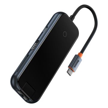Baseus AcmeJoy HUB 8-Port USB-C to 1xHDMI / 2xUSB-A 3.0 / 1xUSB-A 2.0 / 1xUSB-C PD&Data / 1xRJ45 / 1xSD/TF dark gray